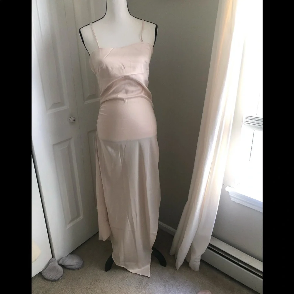Nude Peach Evening Gown - Picture 2 of 12